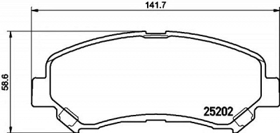 HELLA PAGID 8db355015911 -  Комплект тормозных колодок, дисковый тормоз